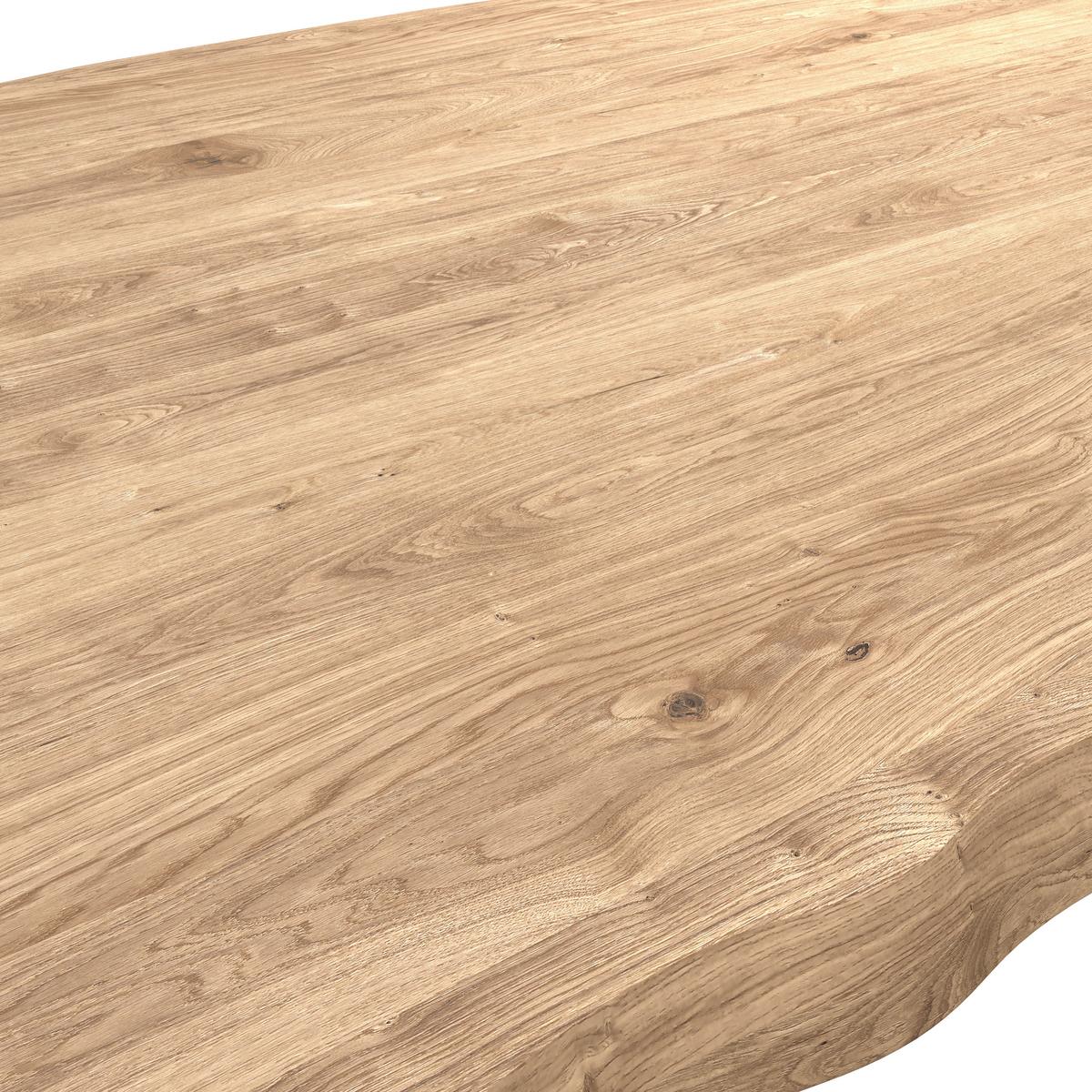 Masă WOOD 160 - culoare natur/negru, Konventionell, lemn/metal (160/75/90cm) - Modern Living