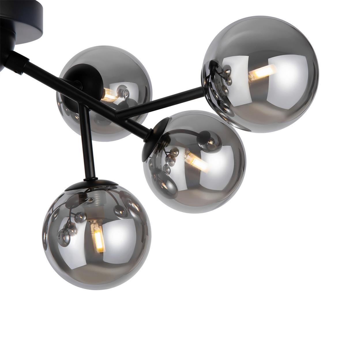 DECKENLEUCHTE DALLAS - Schwarz, Trend, Glas/Metall (60/20/60cm) - MAYTONI