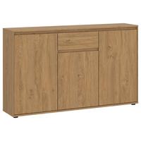Komoda Calzado - boje hrasta/crna, Moderno, drvni materijal/plastika (137/85/35cm) - Modern Living