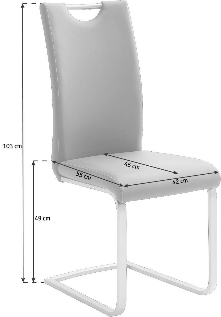 KRZESŁO NA PŁOZIE PAULO - petrol/kolor stalowy, Design, metal/tkanina (42/103/55cm) - Novel