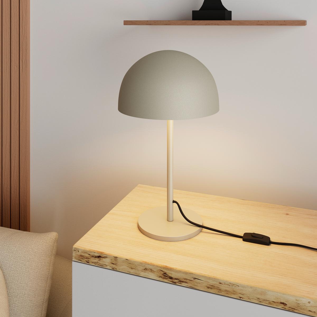 Tischleuchte Taila Hellgrau max. 40 Watt - Hellgrau/Grau, MODERN, Metall (28/46/28cm) - Bessagi Home