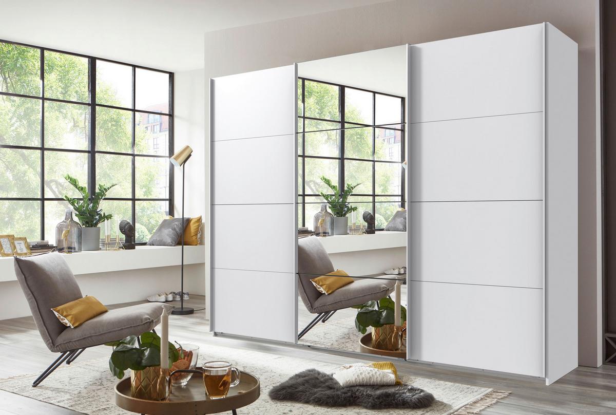 Ormar S Kliznim Vratima Norderstedt - bijela, Moderno, staklo/drvni materijal (270/208/64cm) - Modern Living