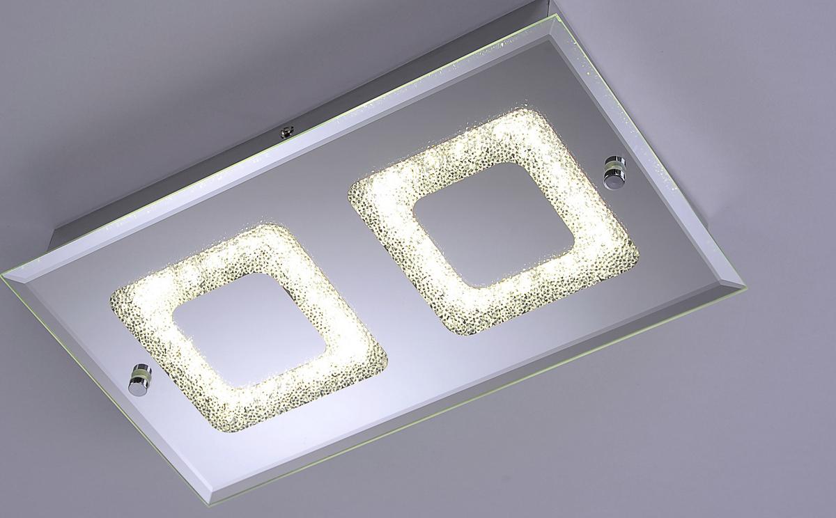 LED-Deckenleuchte Lisa max. 6 Watt - Chromfarben, KONVENTIONELL, Glas/Metall (40/7,5/24cm)