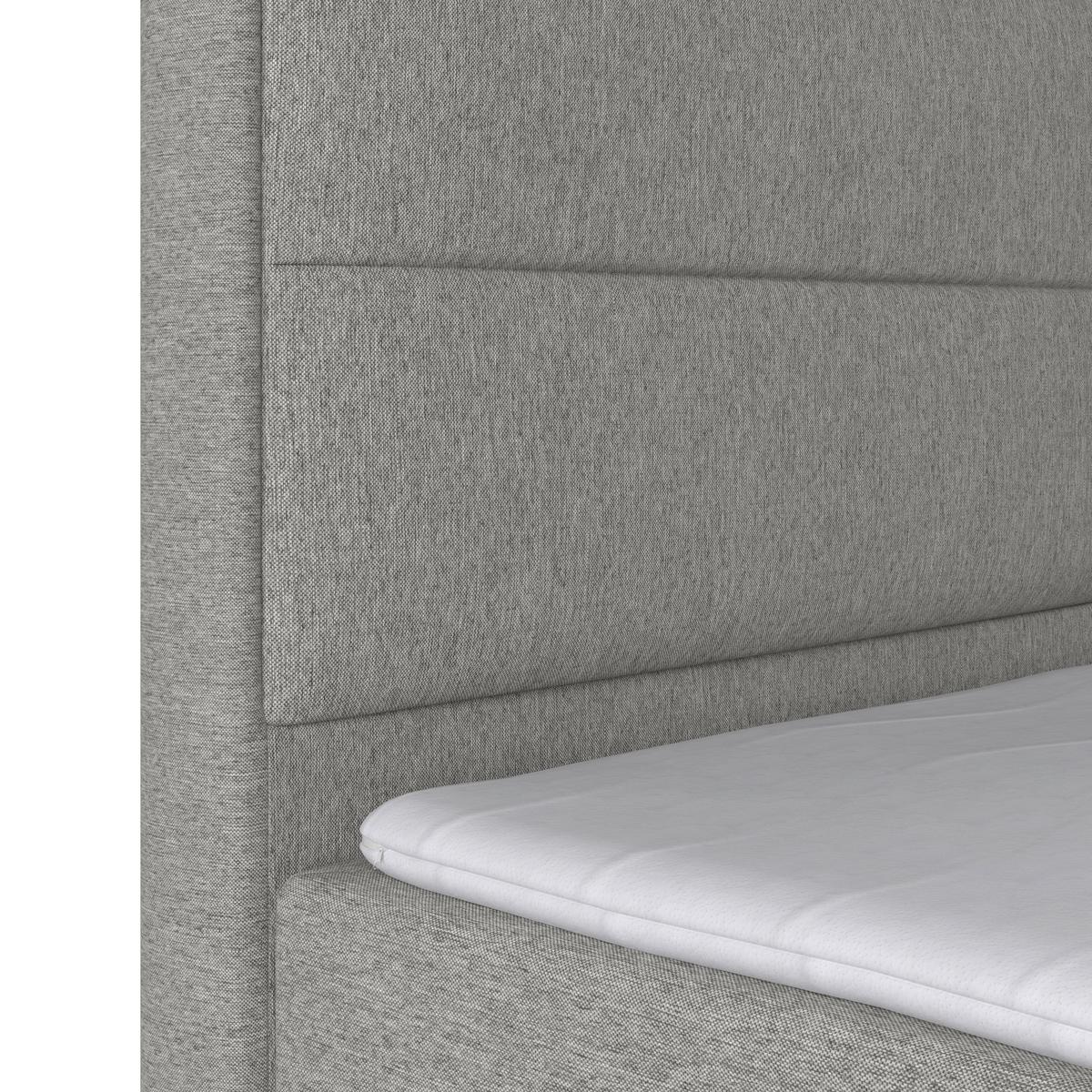 Boxspringbett Palermo ca. 180x200 cm Silberfarben - Silberfarben/Schwarz, MODERN, Karton/Holzwerkstoff (180/200cm) - MID.YOU