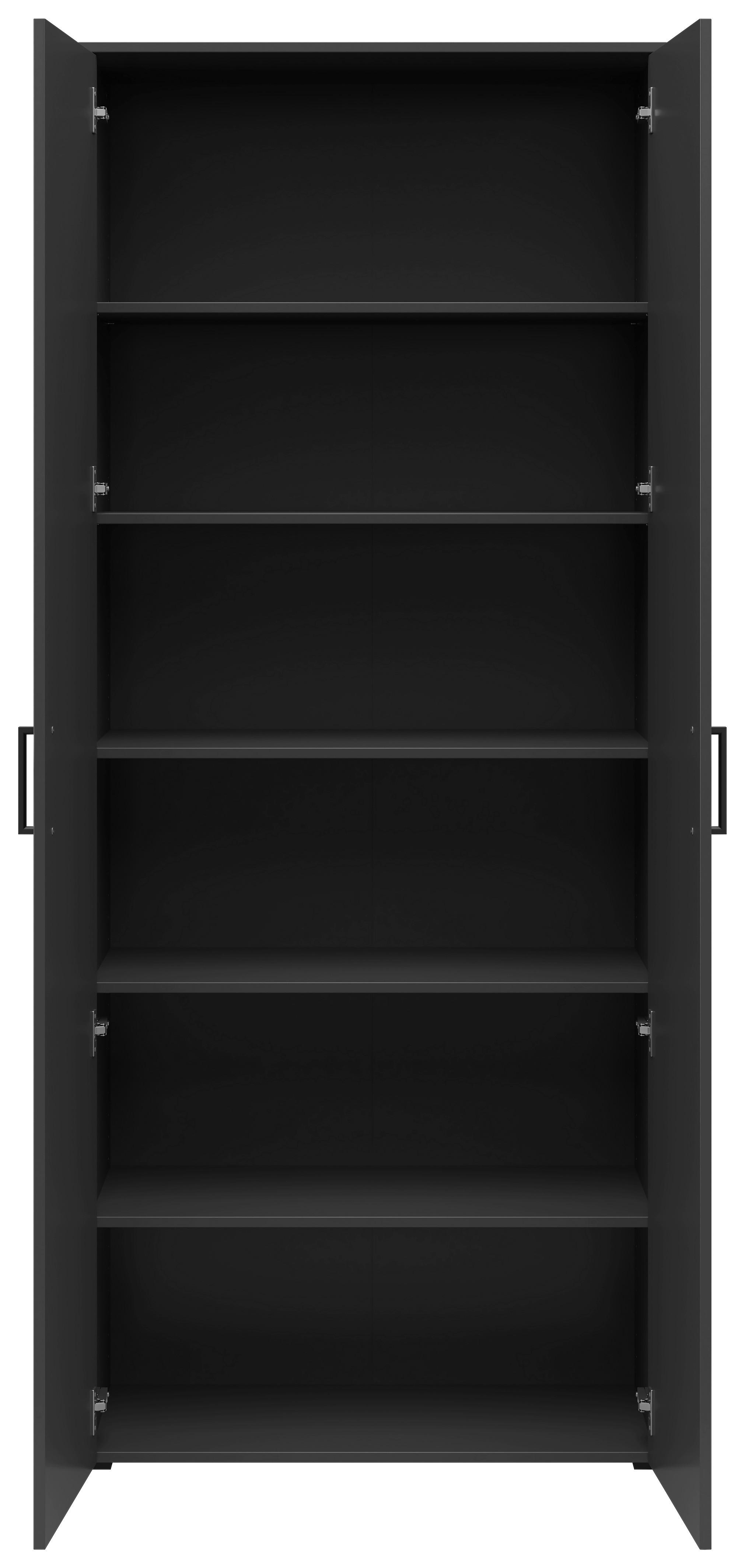 Ormar Multi - boje grafita/crna, Moderno, drvni materijal/plastika (80/195/40cm) - Modern Living