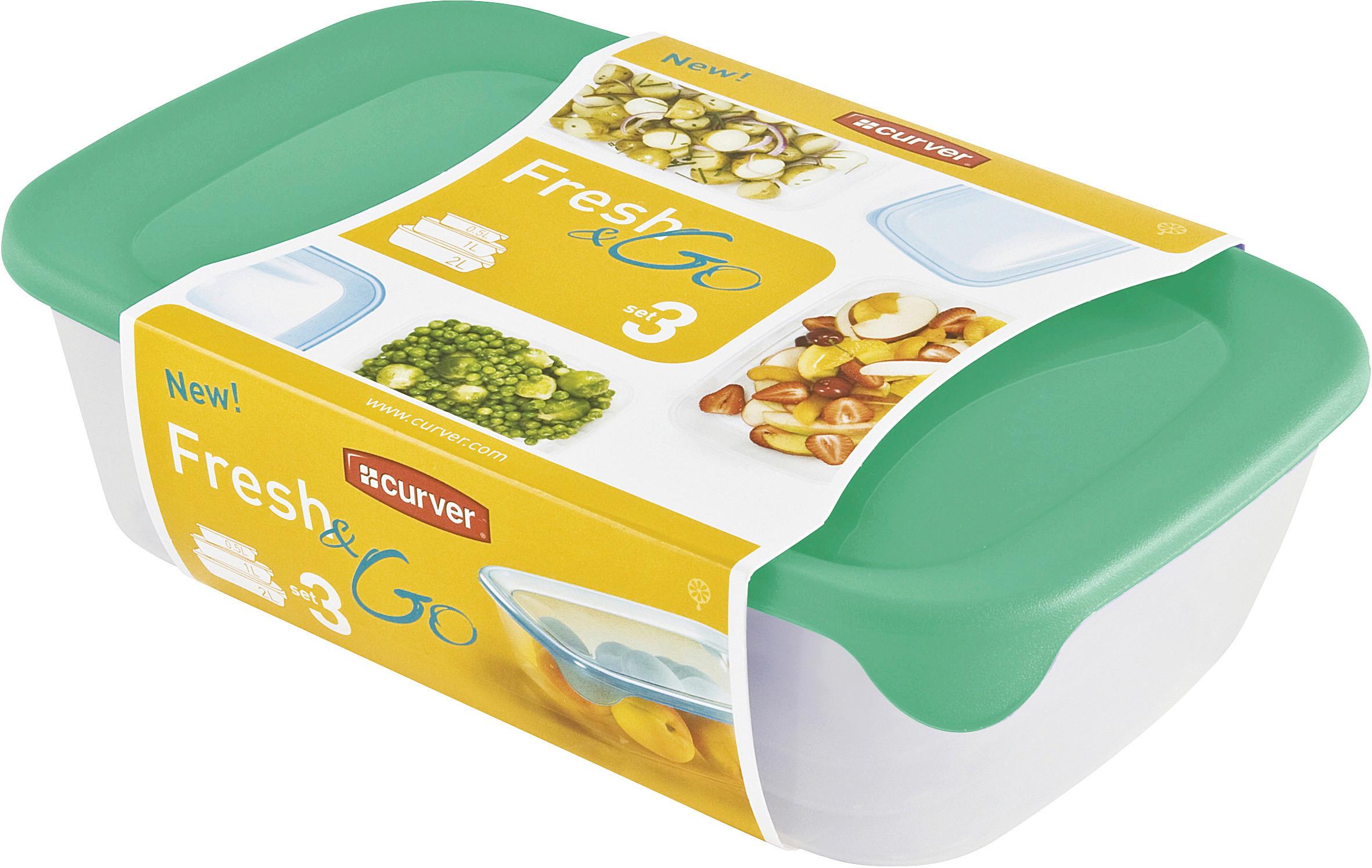 Ételtároló Készlet Curver Fresh&go - műanyag (26/17/7,4cm) - Curver