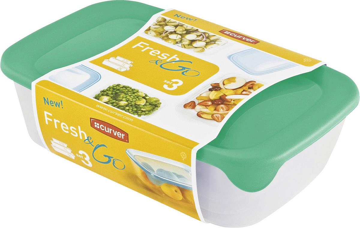 Ételtároló Készlet Curver Fresh&go - műanyag (26/17/7,4cm) - Curver