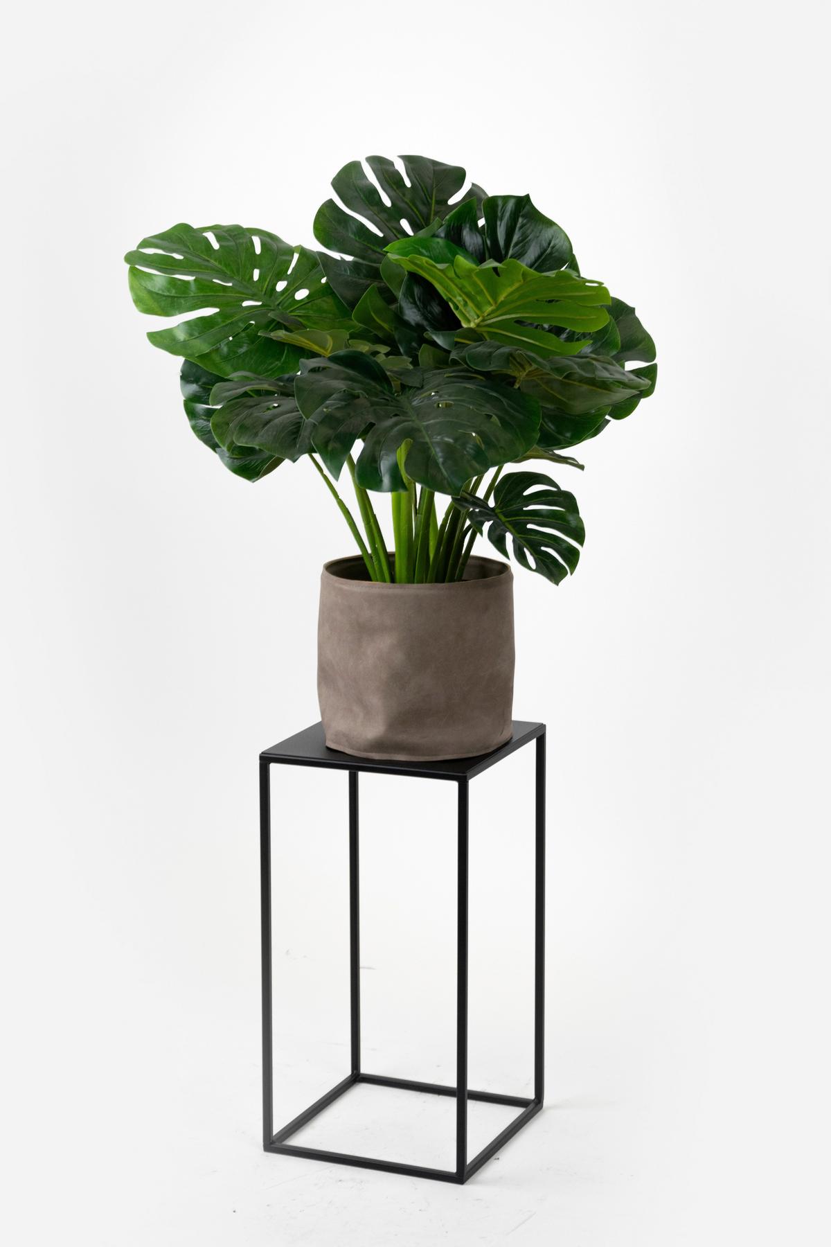 Blumenständer Schwarz - Schwarz, Basics, Metall (25/47/25cm)