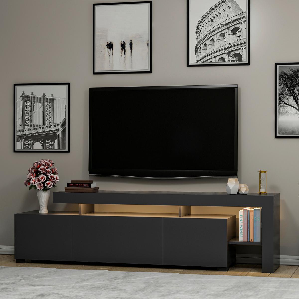 LOWBOARD BELIZ TV-SCHRANK - Anthrazit, Design, Holzwerkstoff (192/53/37cm) - Livetastic