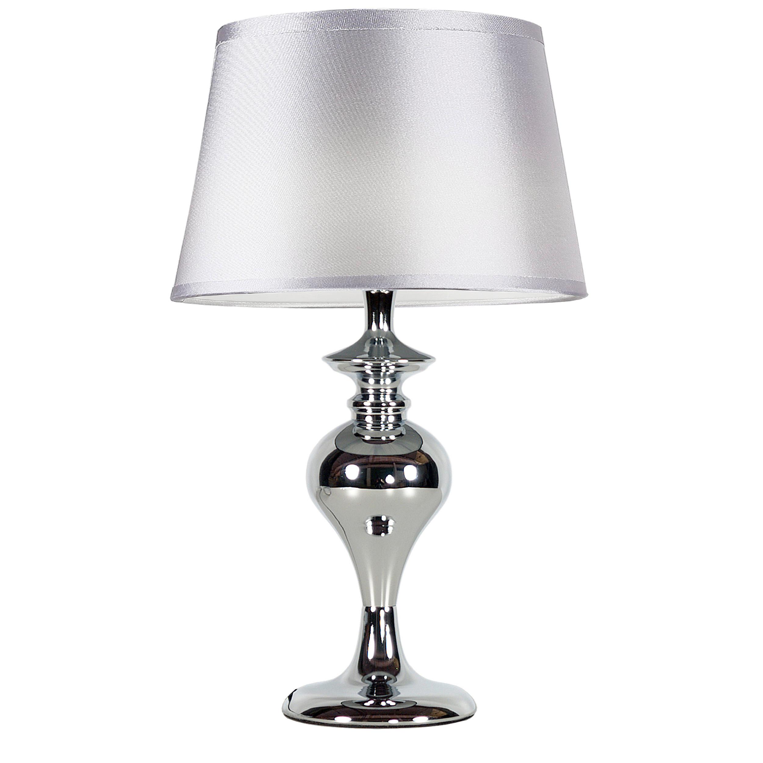Stolna Svjetiljka 41-03676 - boje kroma, Konvencionalno, metal/tekstil (24/24/40cm)