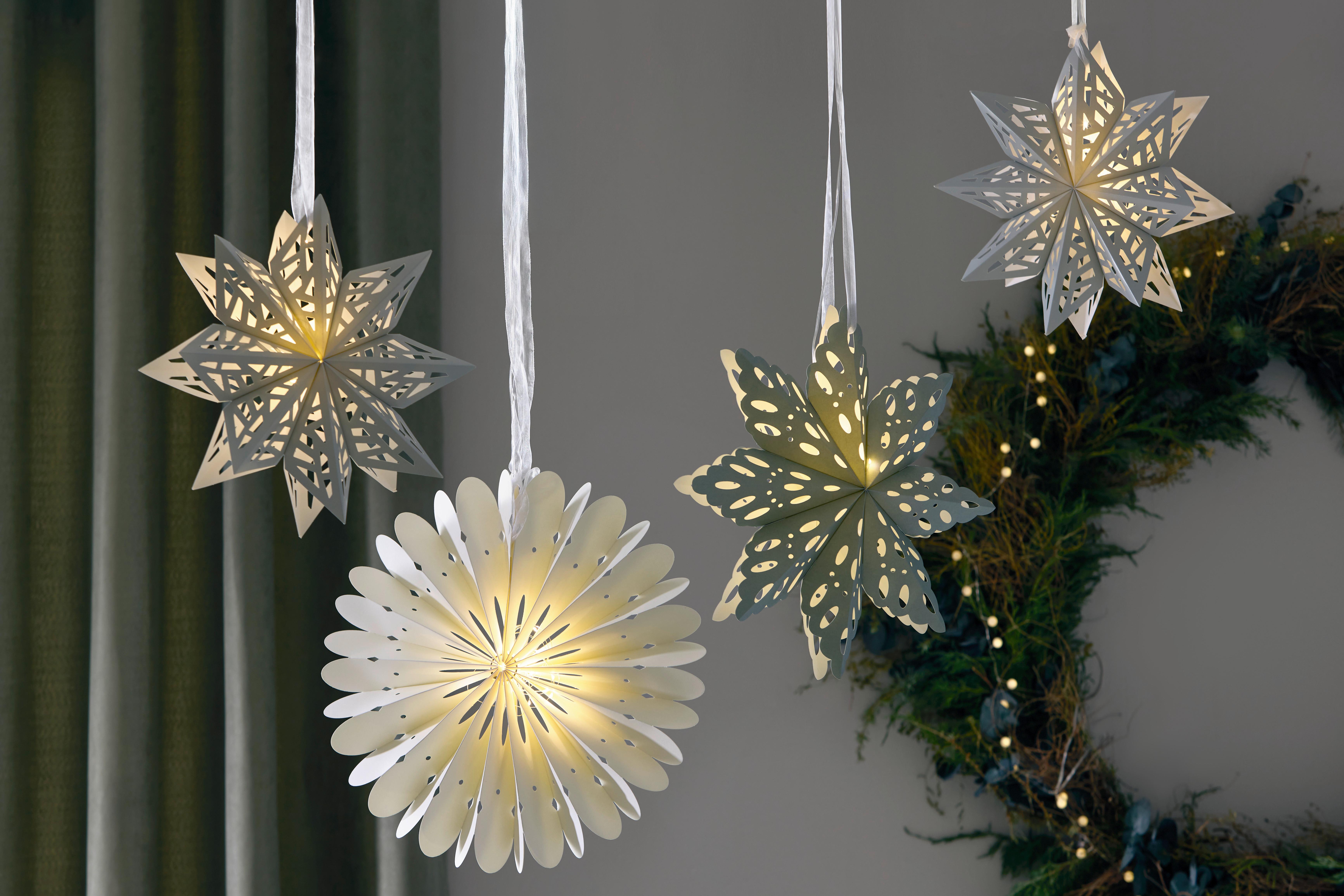 Okrasna Led-svetilka Kiki - bela, papir/kovina (42/42cm) - Mömax