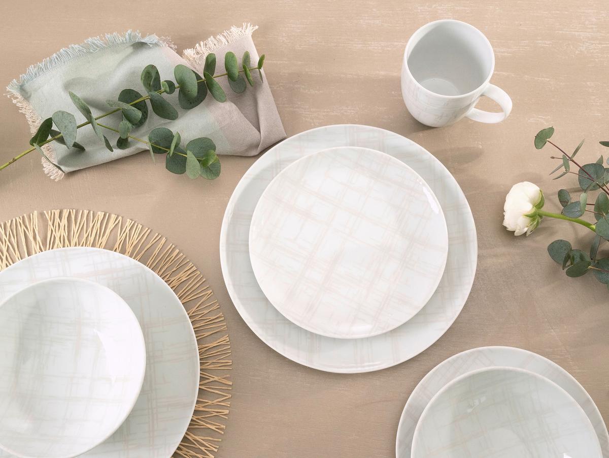 Kombinirani Servis Home Shabby Chic, 16-Delni - bela/večbarvno, Basics, keramika - Creatable