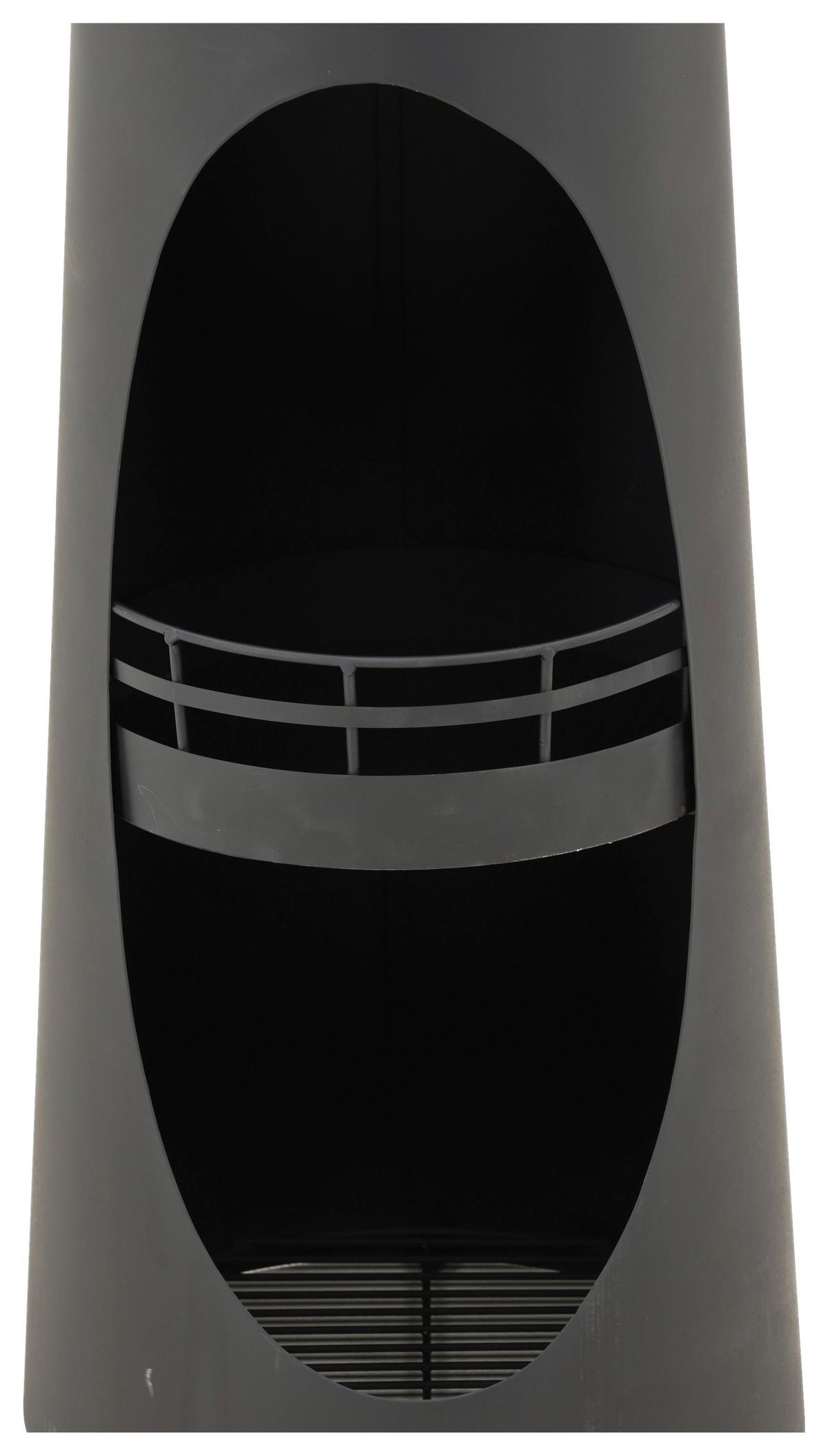 Feuerstelle Bastian ca. 33x135x33 cm Schwarz - Schwarz, KONVENTIONELL, Metall (33/135/33cm) - Gardenson