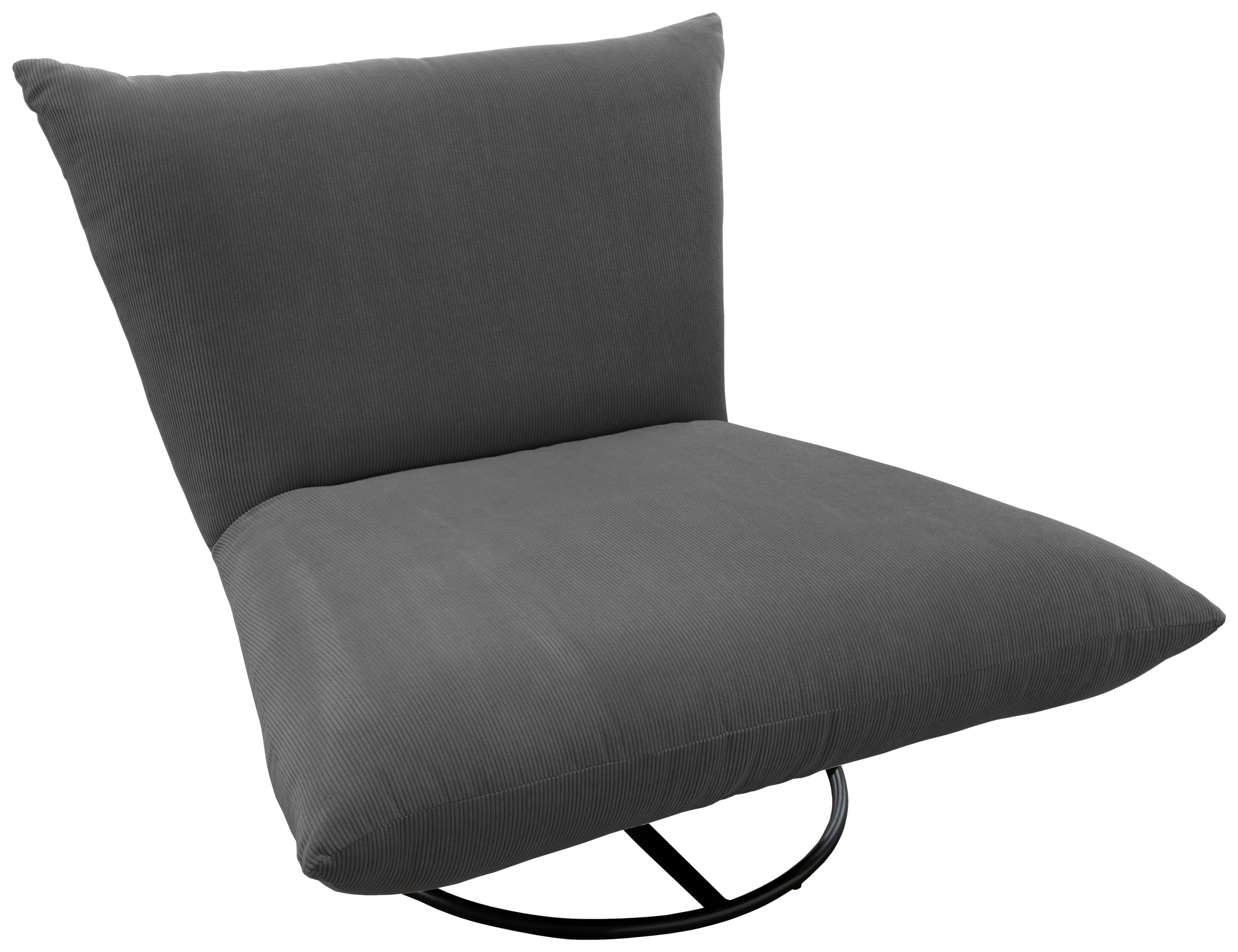 Relaxsessel Cremona Grau - Schwarz/Grau, Design, Textil/Metall (100/78/96cm) - Livetastic