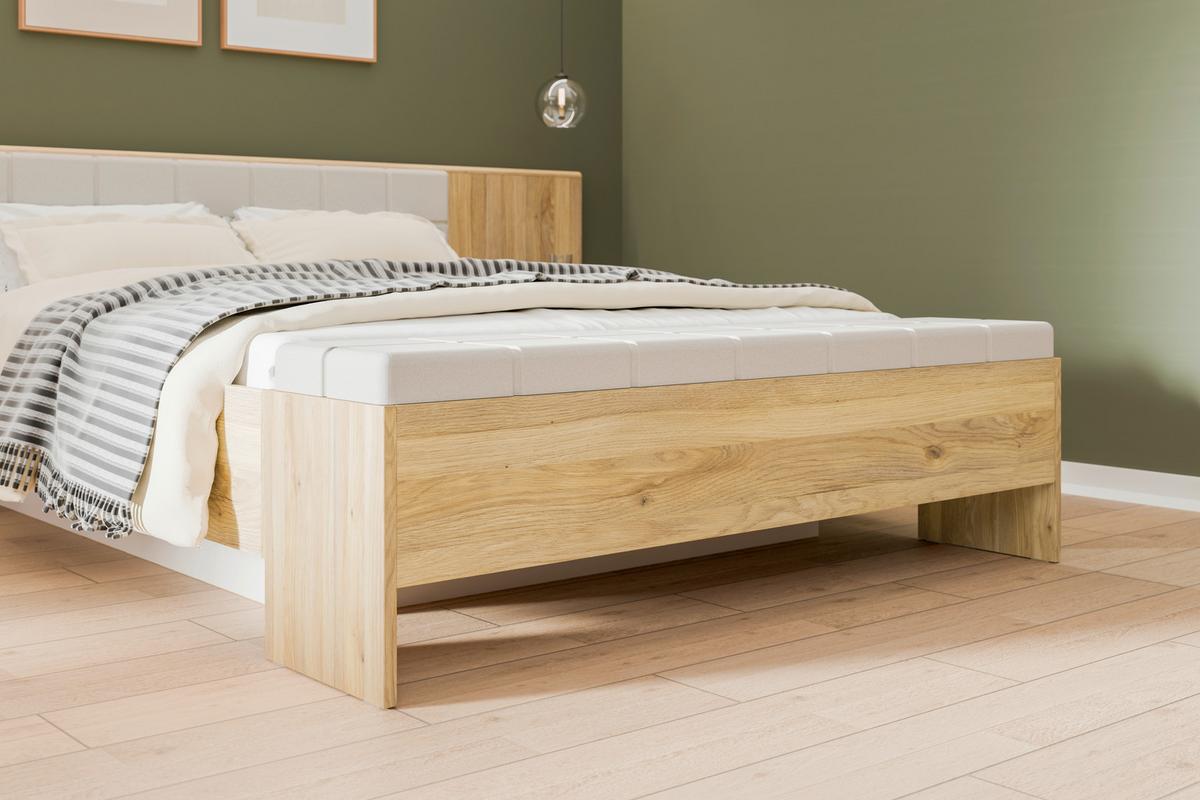 Klupa Bellevue - boje hrasta, Konvencionalno, drvni materijal/tekstil (165,0/51,0/36,8cm) - Modern Living