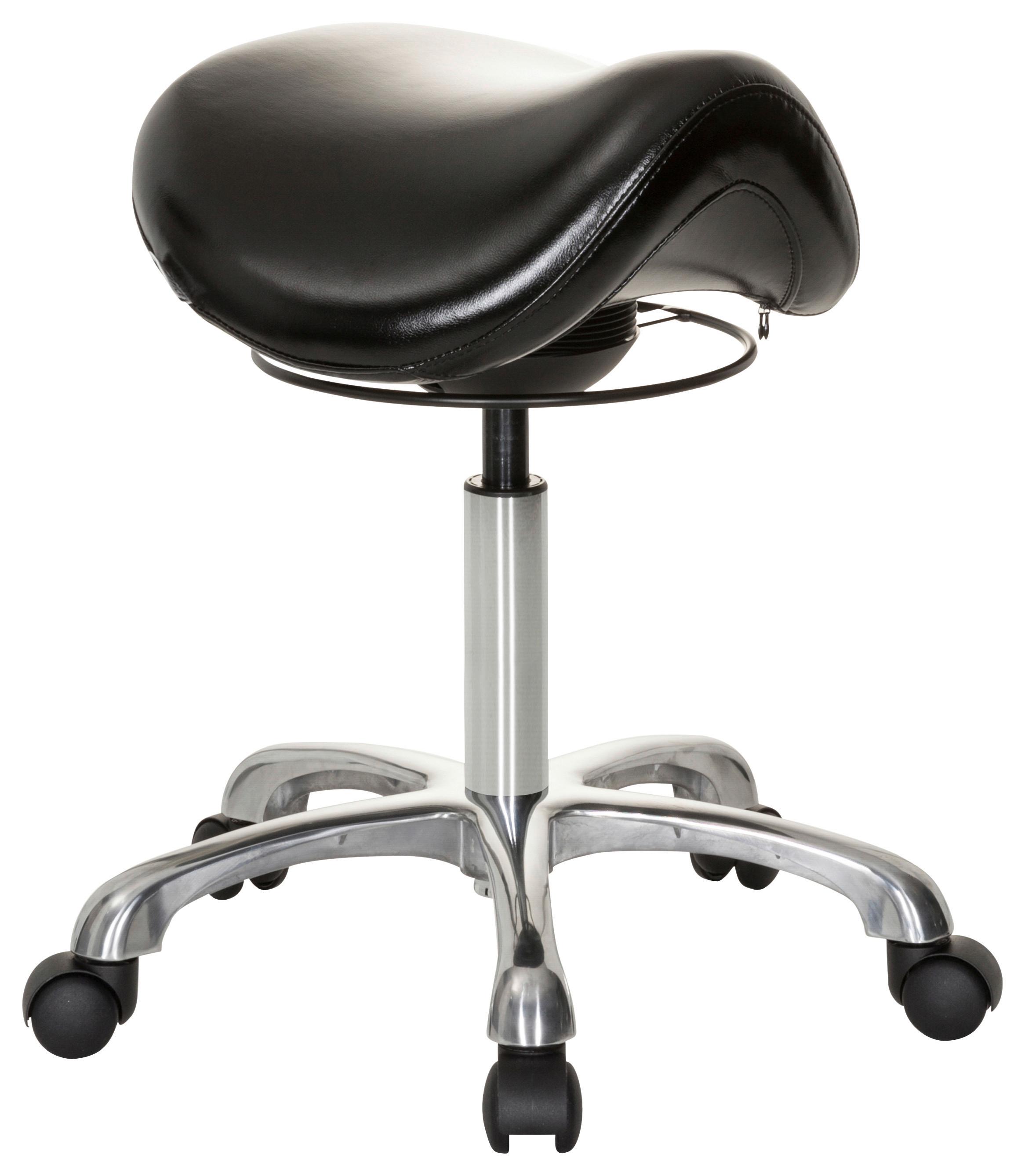 Pisarniški Stolček Ortho Sit, Črna - srebrne barve/črna, Basics, kovina/umetna masa (56/54/56cm) - MID.YOU