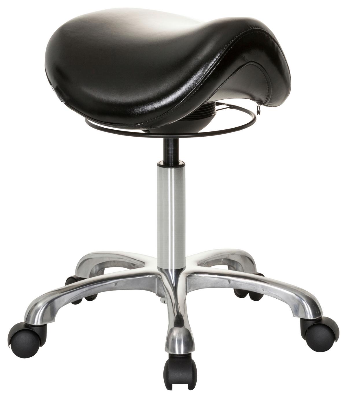 Pisarniški Stolček Ortho Sit, Črna - srebrne barve/črna, Basics, kovina/umetna masa (56/54/56cm) - MID.YOU