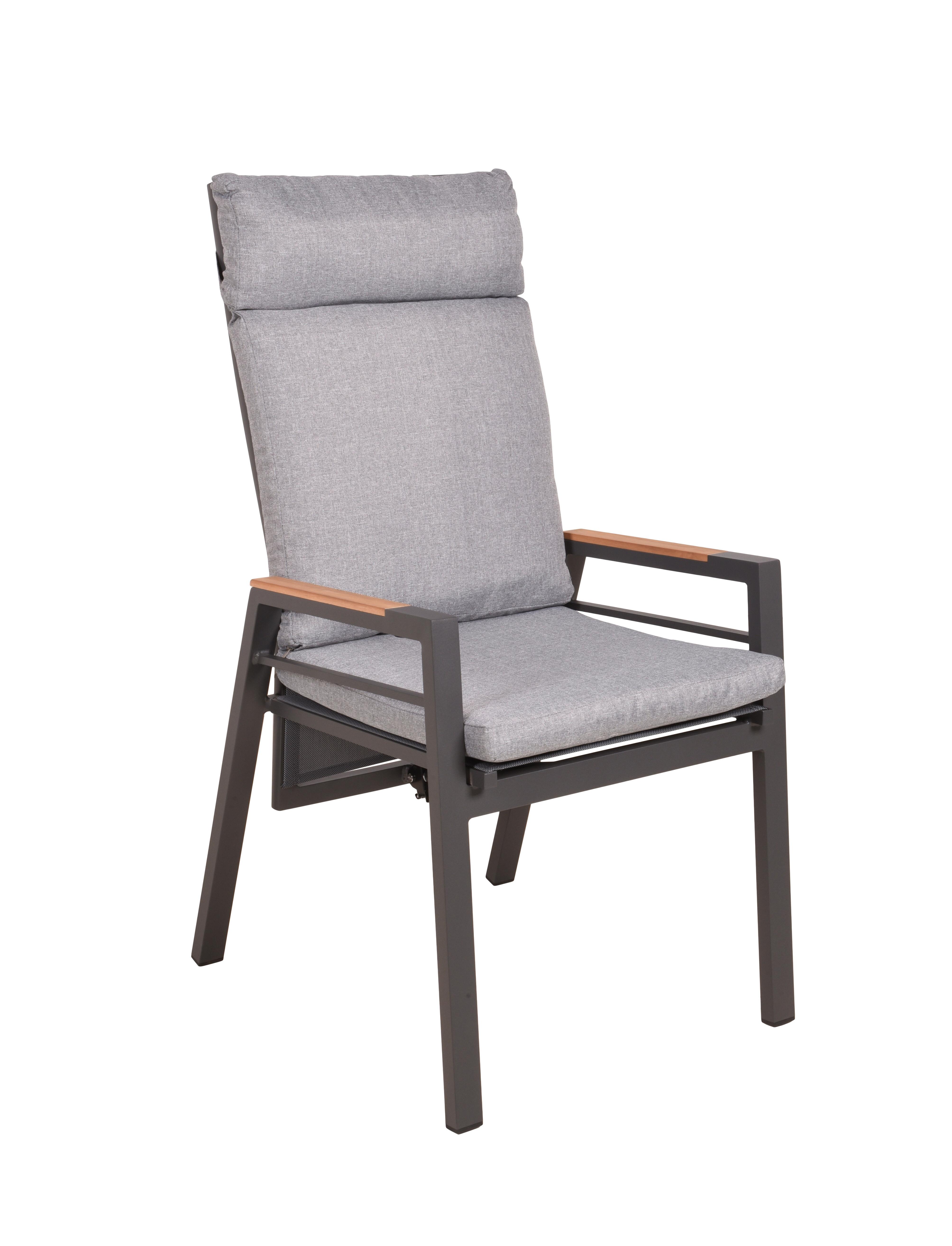 GARTENSESSEL HOCHLEHNER MATERA - Anthrazit/Schwarz, MODERN, Holz/Kunststoff (56,5/110/65cm) - Gardenson