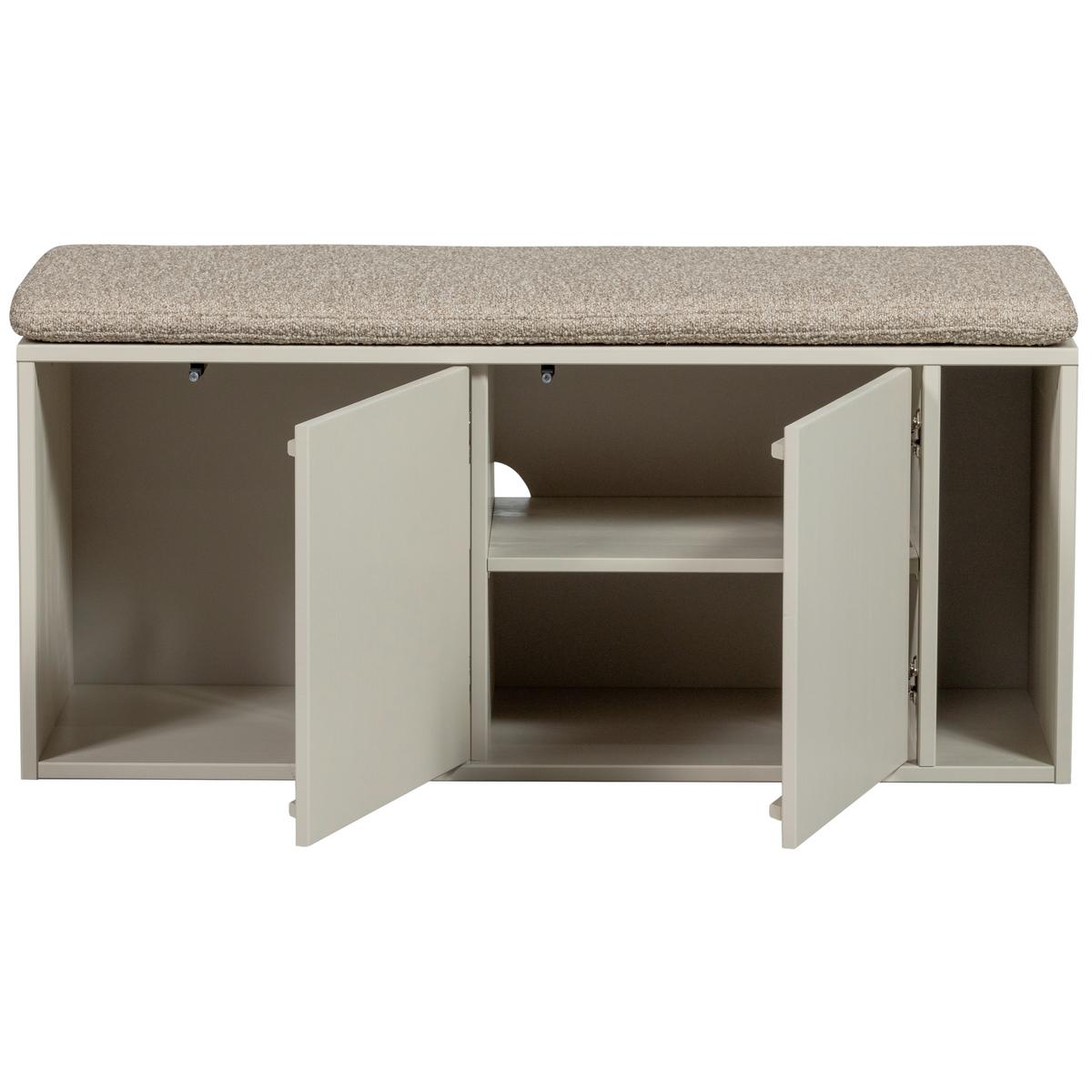 Lowboard Settle Down Grau - Grau, Design, Holz (108/50/44cm) - Livetastic