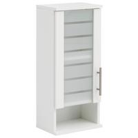 Hängeschrank Niko Weiß - Edelstahlfarben/Weiß, MODERN, Glas/Holzwerkstoff (30,3/70,8/20,5cm) - MID.YOU