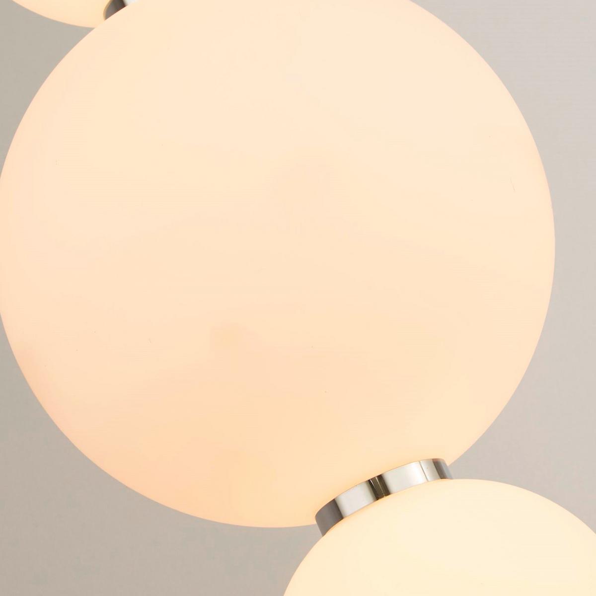 LED Állólámpa Eu51021-3cc - krómszínű/fehér, Basics, üveg/fém (25/151cm)