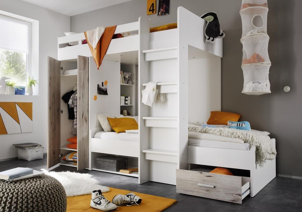 Pograd Maxi, Bela, 90x200cm - barve hrasta/bela, Konvencionalno, leseni material (269/180/115cm)