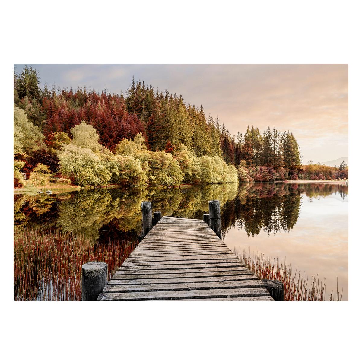 Glasbild Multicolor ca. 120x80cm - Multicolor, Basics, Glas/Papier (120/80cm)