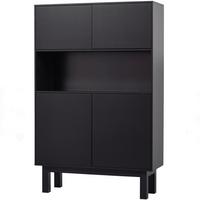 Buffet Finca Schwarz - Schwarz, Design, Holz (110/170/40cm) - Livetastic