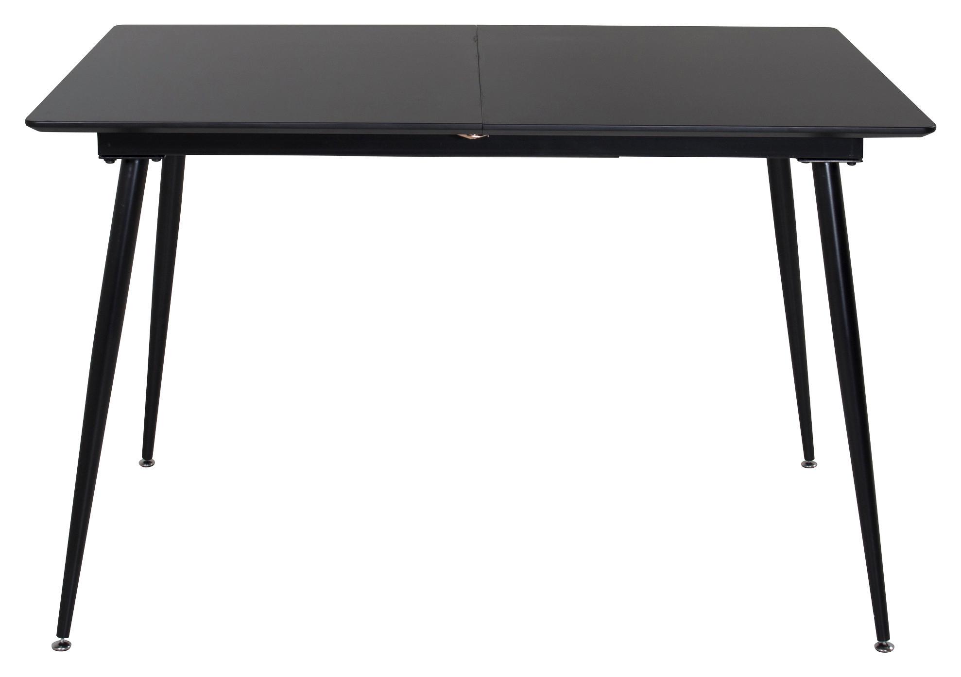 ESSTISCH SILAR - Schwarz, Design, Holzwerkstoff/Metall (120/90/75cm) - Livetastic