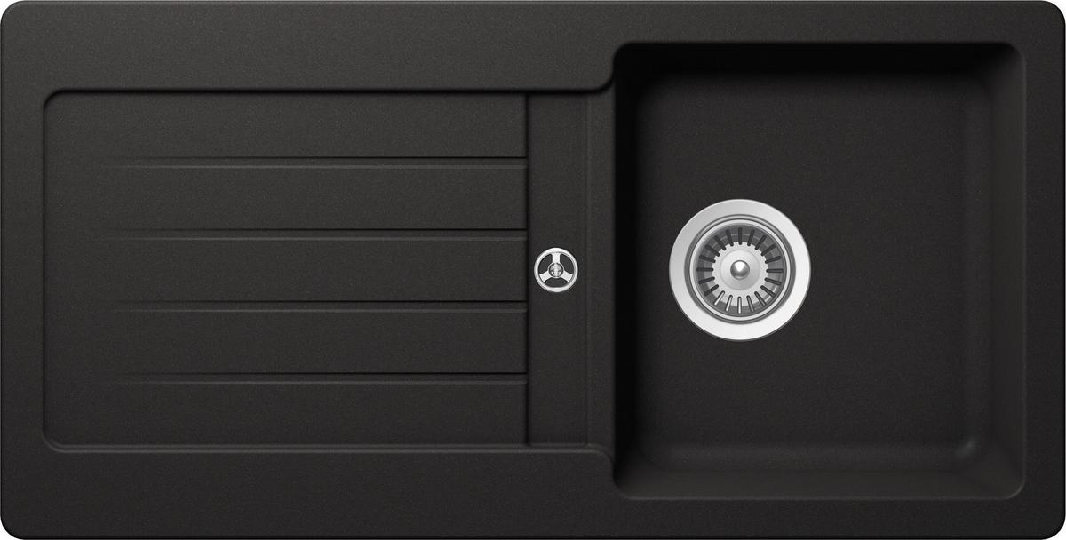 Pomivalno Korito Atlanta, 86x43cm - črna, Basics, kamen (86/20,5/43,5cm) - Respekta