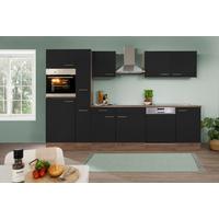 Küchenleerblock LBKB310EYS Schwarz/Eiche York ca. 310 cm - Edelstahlfarben/Eichefarben, Basics, Holzwerkstoff/Metall (310cm) - Respekta