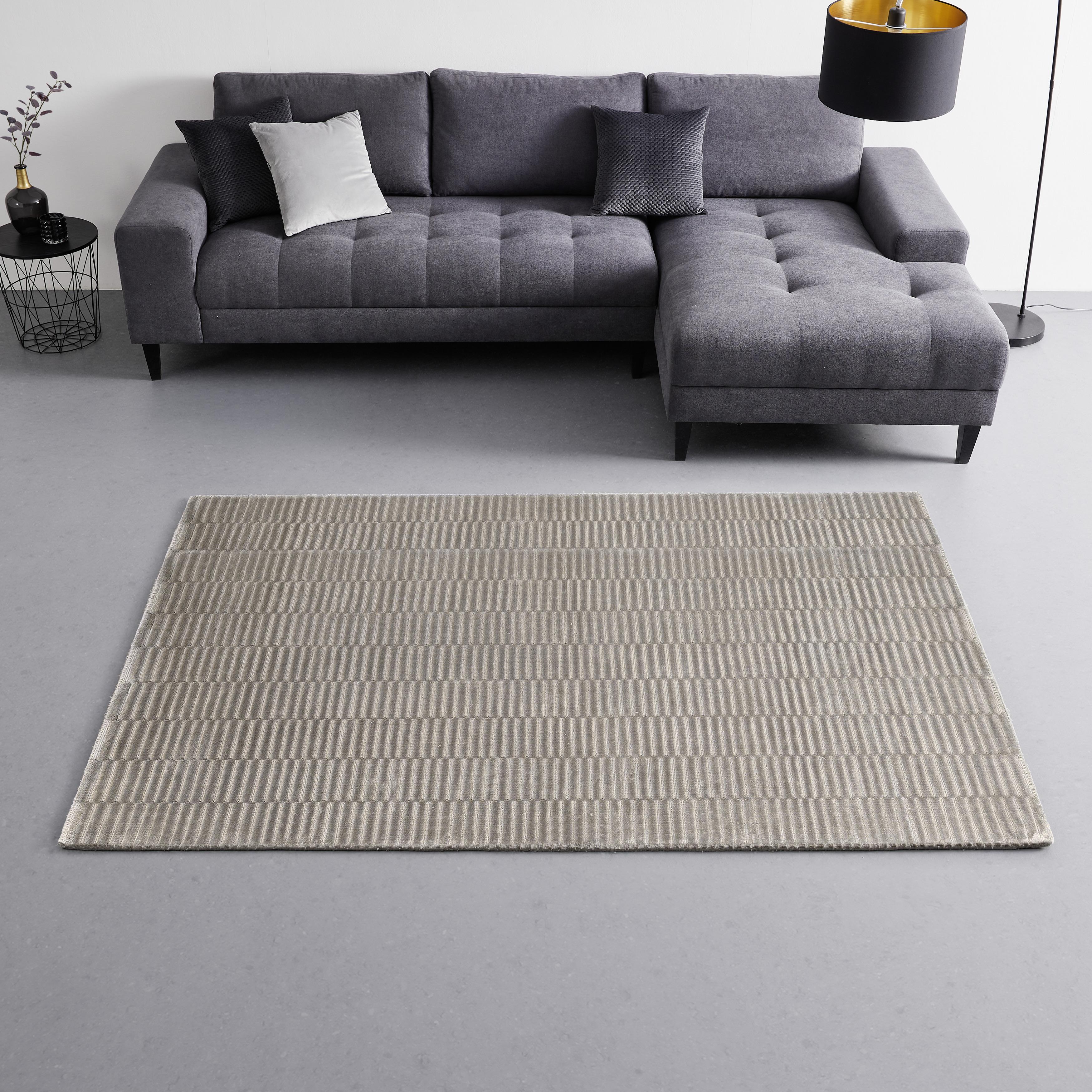 Teppich Calma in Grau ca. 160x230cm - Grau, MODERN, Textil (160/230cm) - Bessagi Home