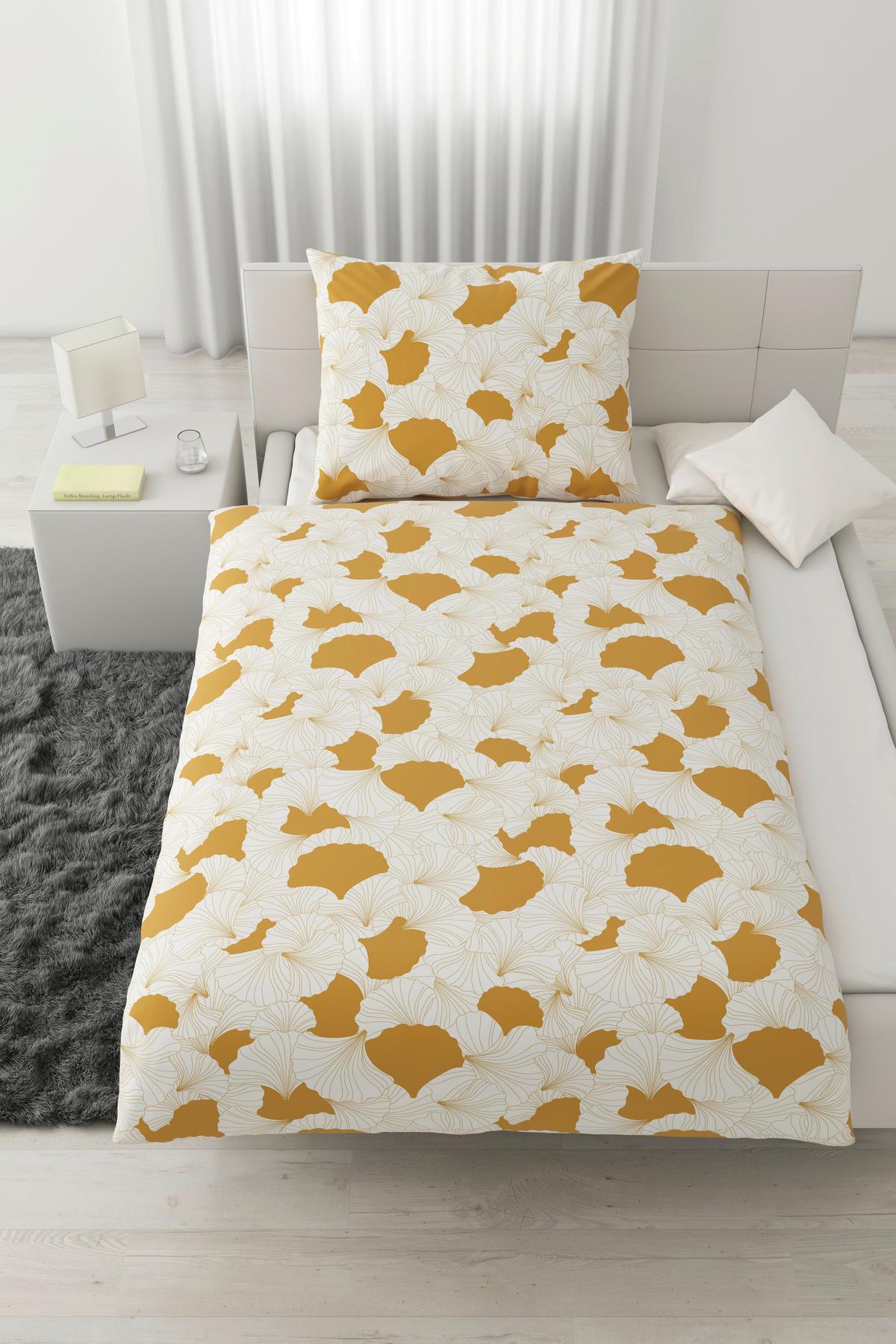 BETTWÄSCHESET GINGKO - Gelb, Modern, Textil (160/210cm) - Modern Living
