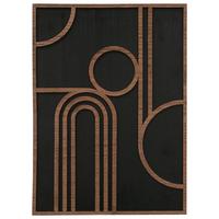 Wanddeko Malo I in Schwarz - Schwarz, Basics, Holz (35,5/49/0,9cm) - Modern Living