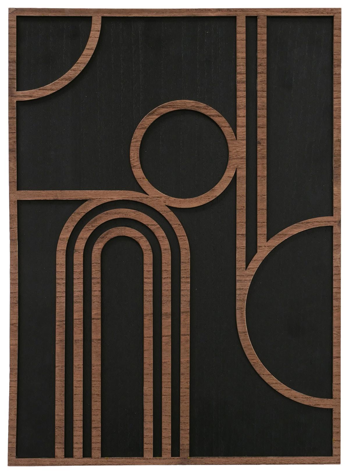 Wanddeko Malo I in Schwarz - Schwarz, Basics, Holz (35,5/49/0,9cm) - Modern Living