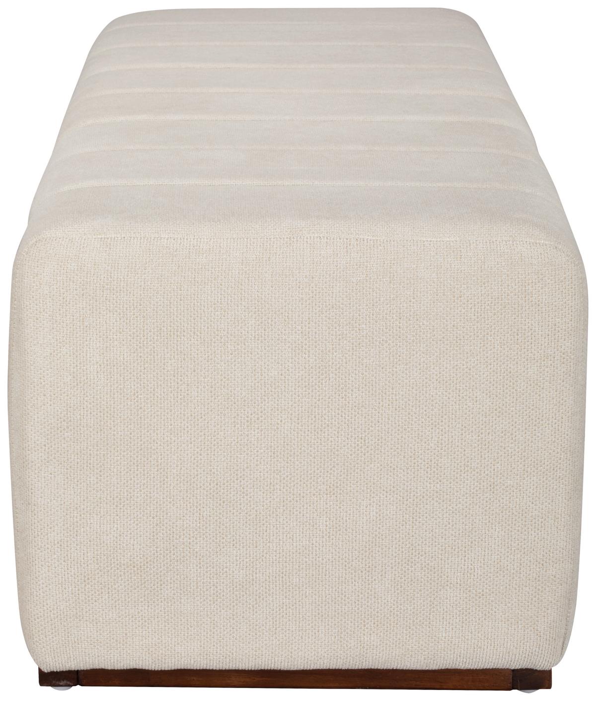 SIEDZISKO JULA - beżowy/kolor naturalny, Design, drewno/tkanina (122/41/45cm) - MID.YOU