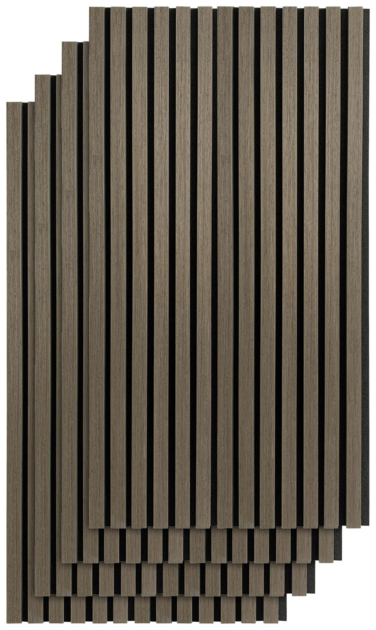 PANEL AKUSTYCZNY AKUSTIKPANEEL WALNUT JK - czarny/kolor orzecha włoskiego, Konventionell, tworzywo sztuczne/drewno (104/52/2,2cm)