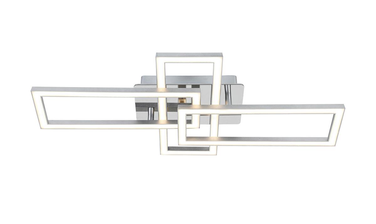 LED-Deckenleuchte Omie Silber-/Chromfarben max.24Watt - Chromfarben/Silberfarben, MODERN, Kunststoff/Metall (63,5/34/8cm) - Mömax