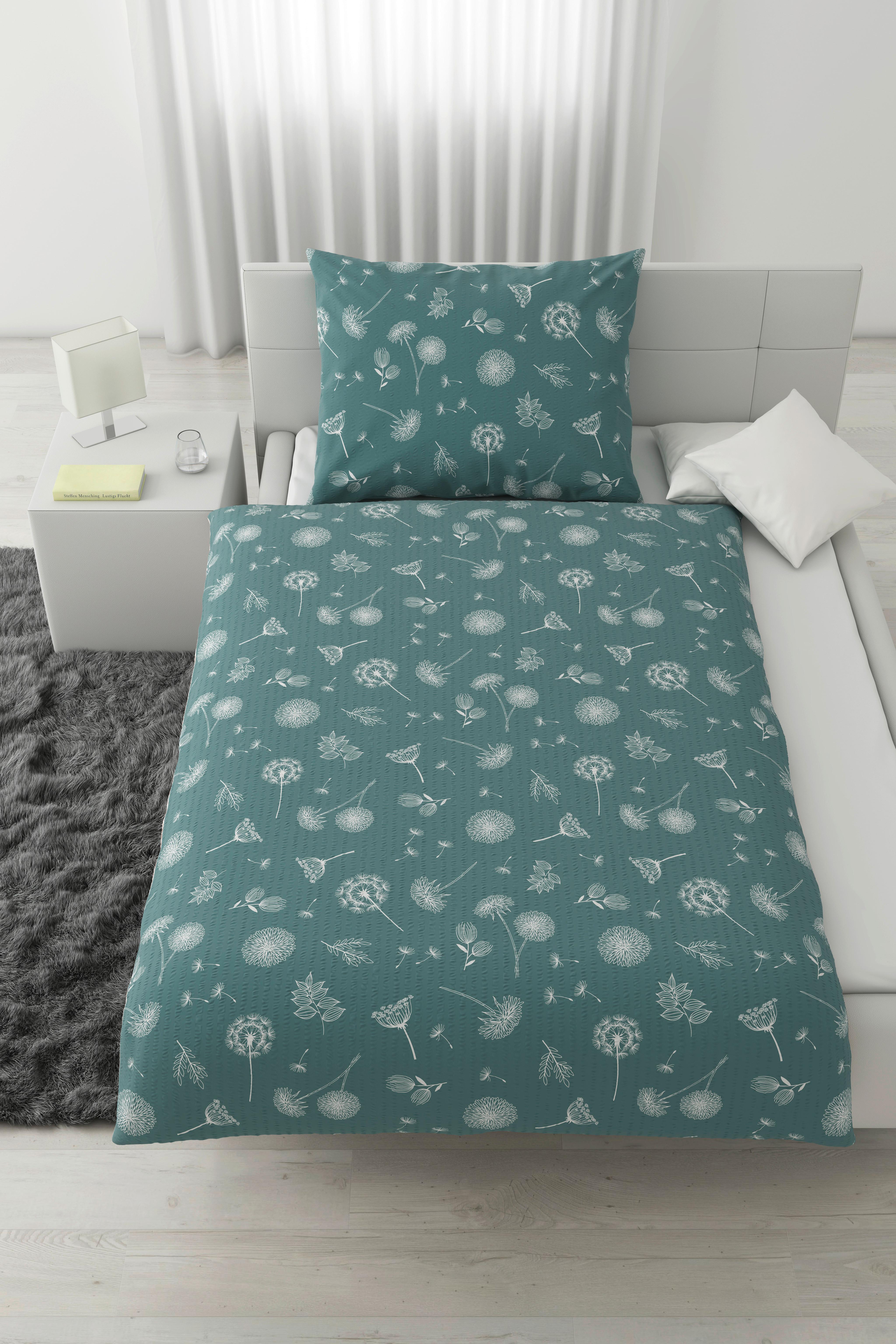 Lenjerie de pat Pusteblume cca. 140x200/50x70 cm - albastru, Konventionell, textil (140/200cm) - Modern Living