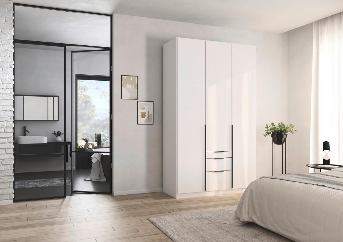 Ormar S Klasičnim Vratima Alabama - bijela/siva, Moderno, drvni materijal/metal (136/229/54cm) - Modern Living