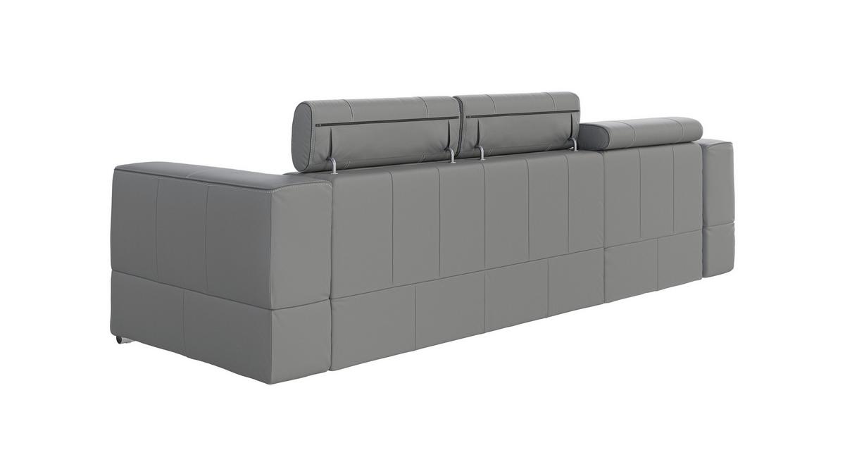Sarokkanapé Ágyfunkcióval Go - szürke, Konventionell, bőr/faalapú anyag (174/274cm)