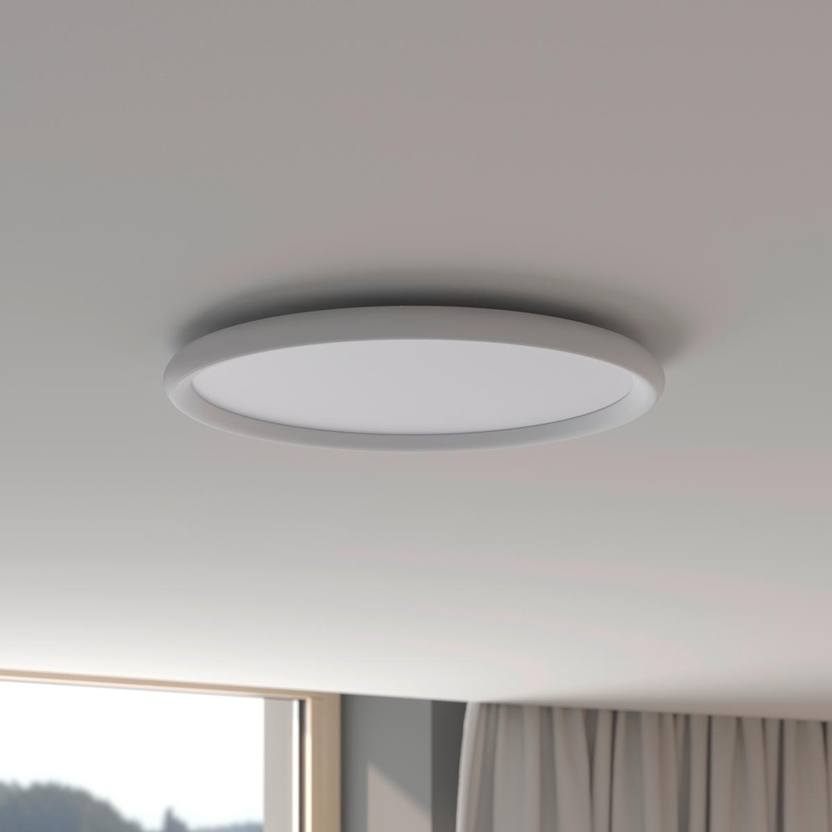 LAMPA SUFITOWA LED RUGBY *SBN* - biały, Basics, tworzywo sztuczne (40/3,5cm) - Novel