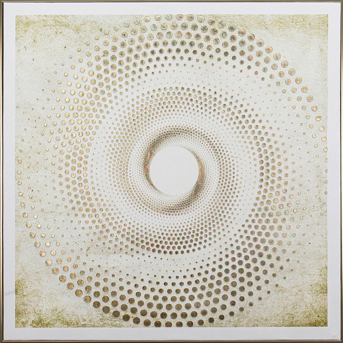 Tablou cu ramă Aiche cca. 80x80 cm - auriu, Modern, plastic/textil (80/80/3cm) - Mömax