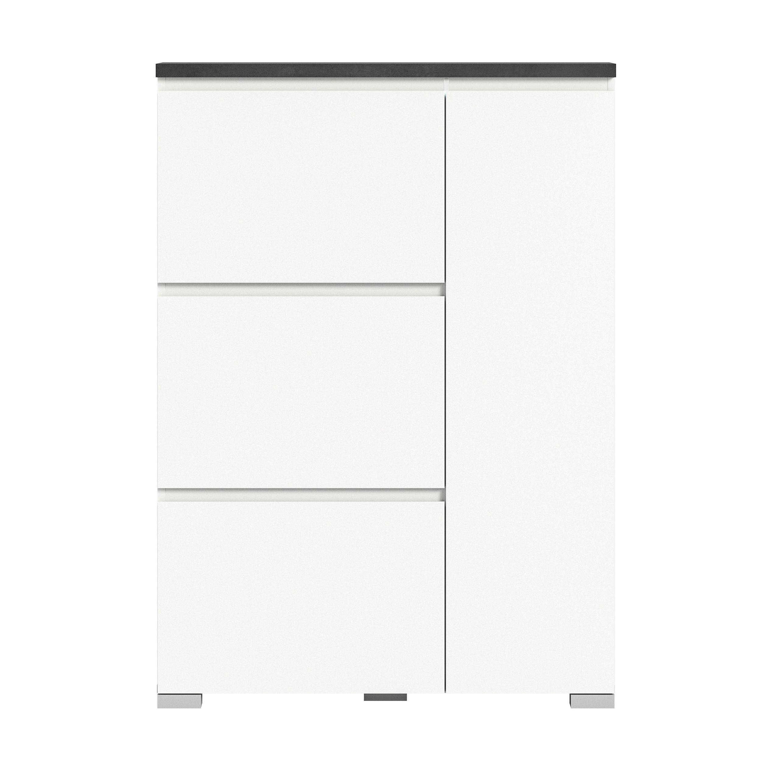 Ormarić Za Cipele Shoelove - bijela/siva, Moderno, drvni materijal (95/133/18cm) - Modern Living