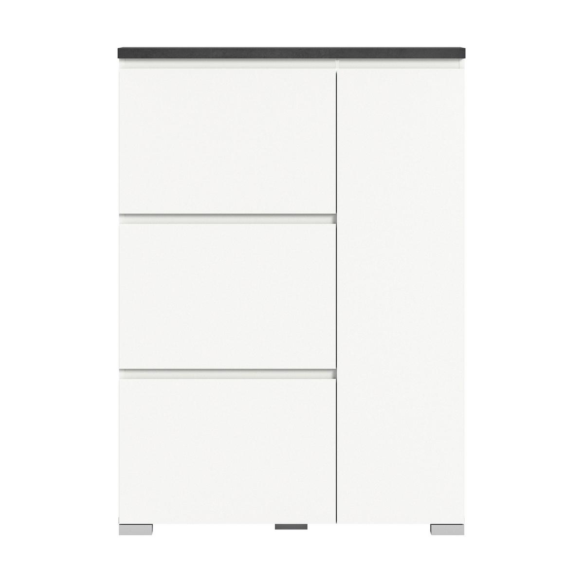 Ormarić Za Cipele Shoelove - bijela/siva, Moderno, drvni materijal (95/133/18cm) - Modern Living