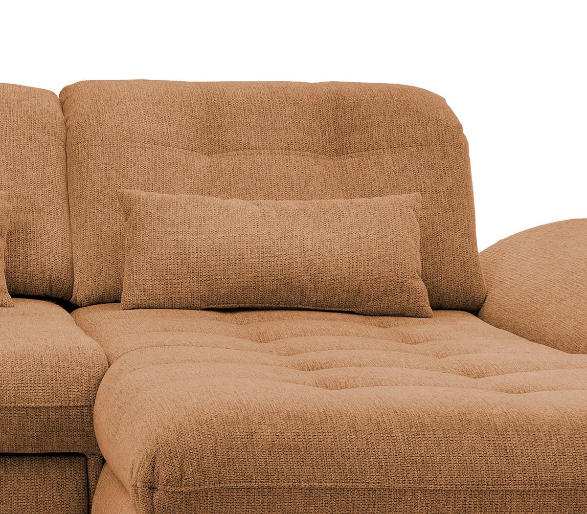Ecksofa Rigatti mit Bettkasten ca. 314x184 cm Currygelb - Currygelb/Chromfarben, MODERN, Textil/Metall (314/184cm) - Livetastic
