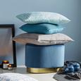 Hocker Blau Samt - Blau, MODERN, Holz/Holzwerkstoff (52/35cm) - Mömax modern living