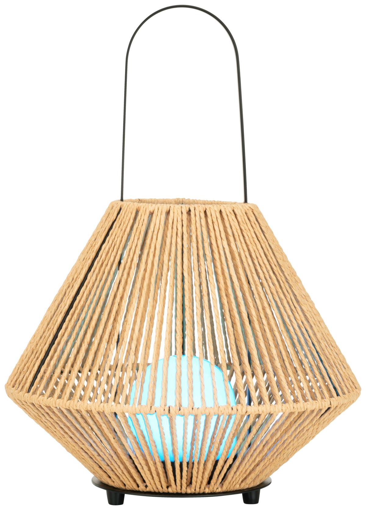 LED-Außenleuchte Newi in Braun/Schwarz max. 1 W - Braun, Modern, Naturmaterialien/Metall (24/30cm) - Modern Living