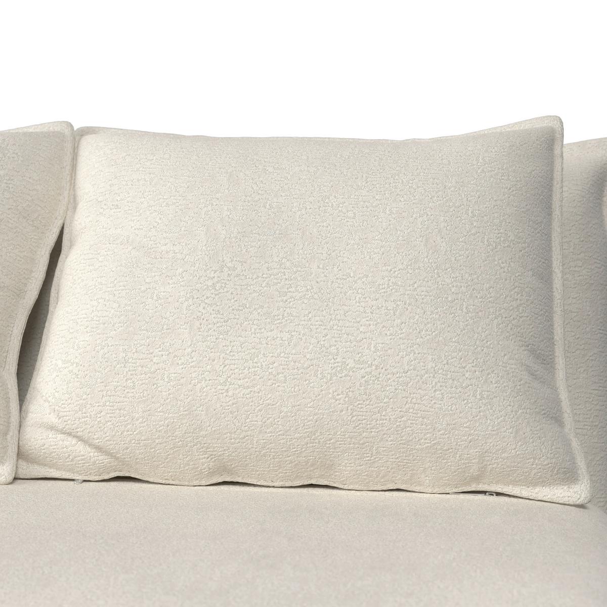 Schlafsofa Bella Bouclé Weiß - Weiß/Naturfarben, MODERN, Holz/Textil (141/189/25cm) - Bessagi Home