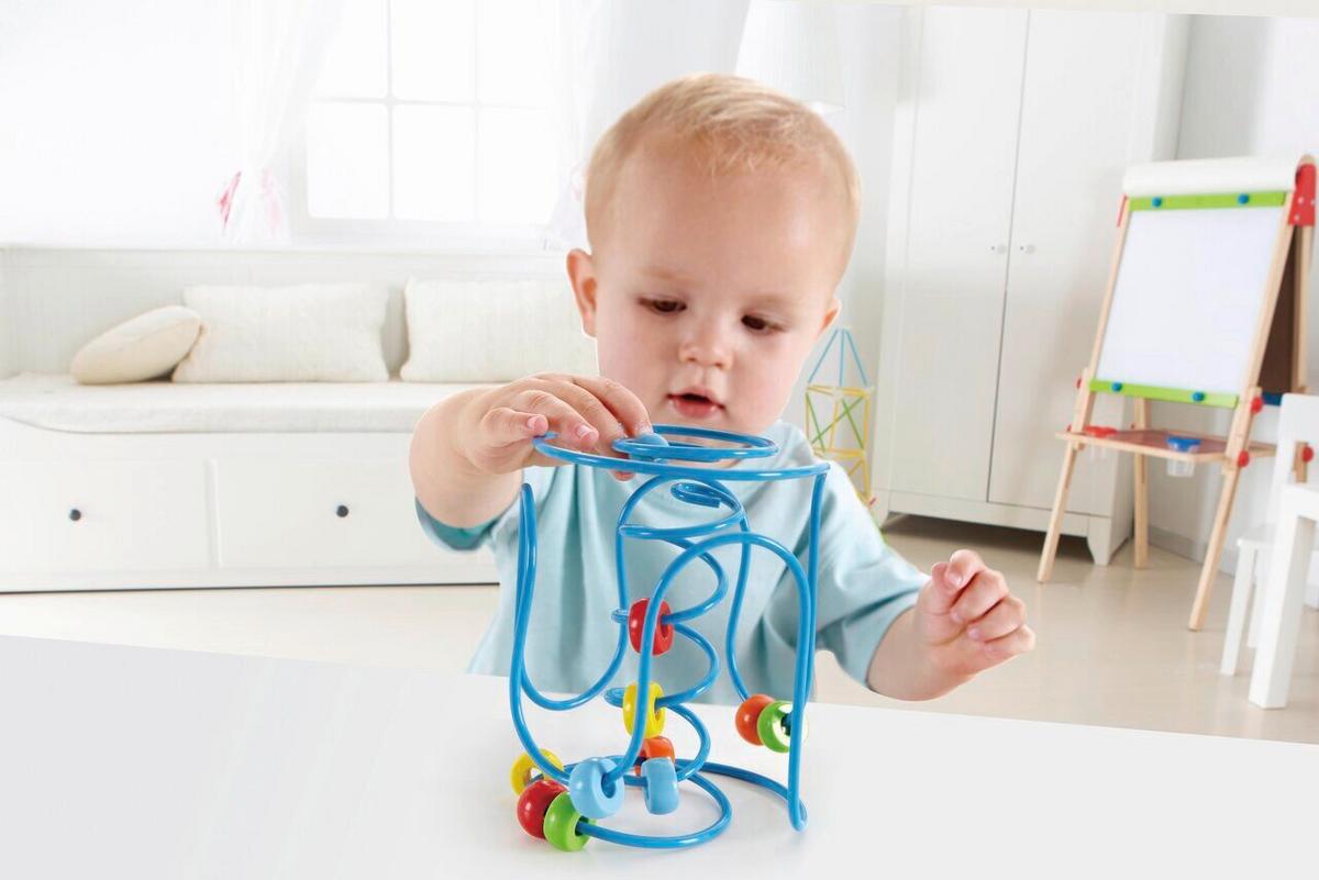 Készségfejlesztő Játék Hape - világoskék, Basics, műanyag/fa (11/11/11cm) - Hape